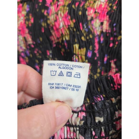 PINK by Victoria's Secret Multicolor Floral Cotton Romper Strapless Size Large - Picture 11 of 11